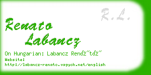 renato labancz business card